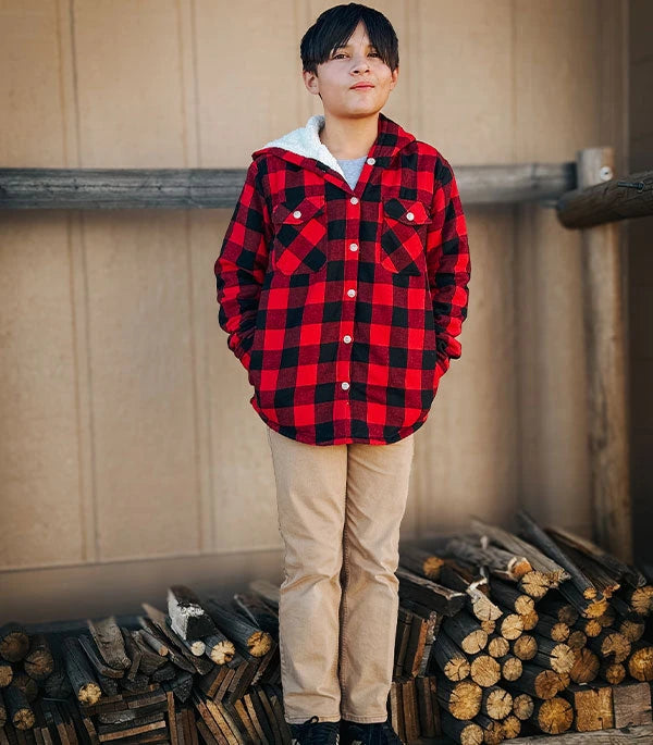 Boy s Flannel Hoodies FlannelGo