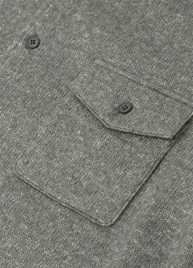 Men's Utility Chunky Knit Fleece lined Shirt Jacket
