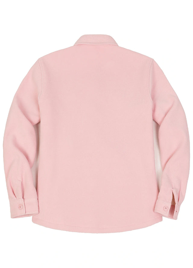 Women's Sherpa Lined Warm Shirt Jacket Button Up Winter Fleece Shirt