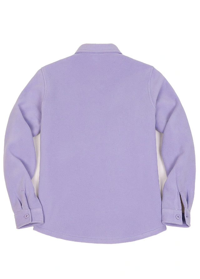 Women's Sherpa Lined Warm Shirt Jacket Button Up Winter Fleece Shirt
