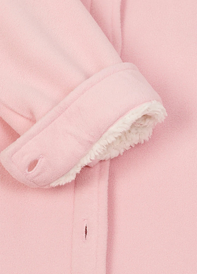 Women's Sherpa Lined Warm Shirt Jacket Button Up Winter Fleece Shirt