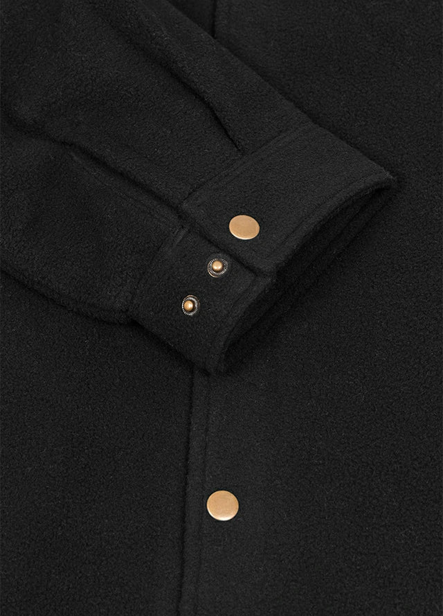 Men's Quilted Lined Snap Button Shirt Jacket