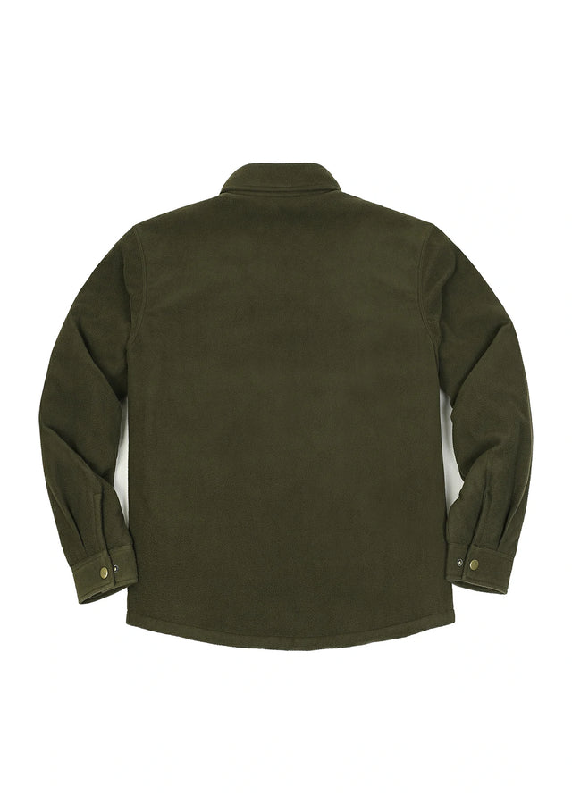 Men's Quilted Lined Snap Button Shirt Jacket