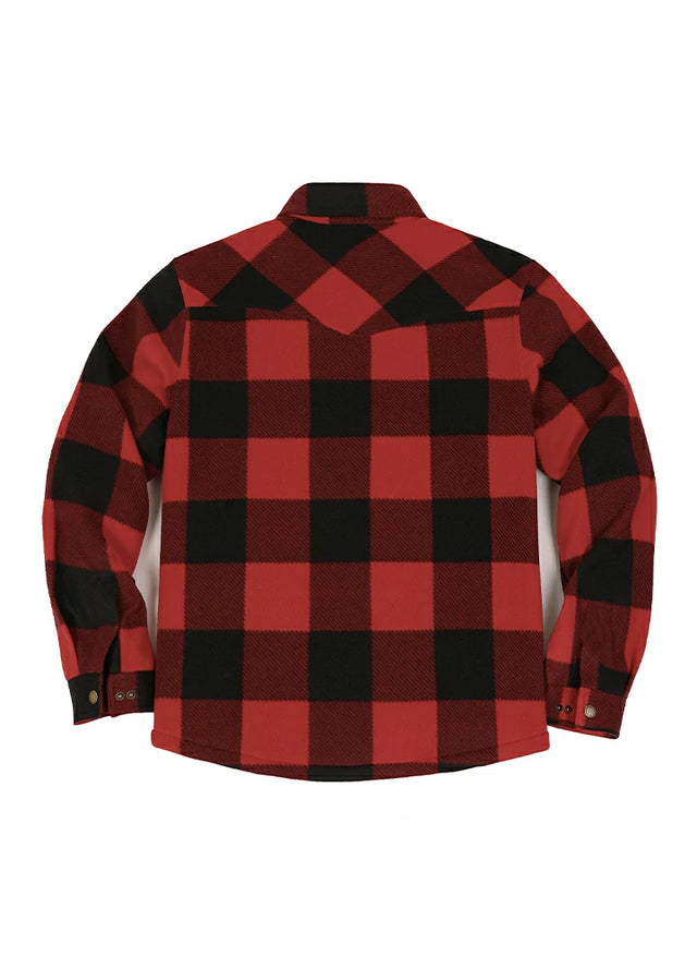 Men's Sherpa Lined Snap Button Shirt Jacket