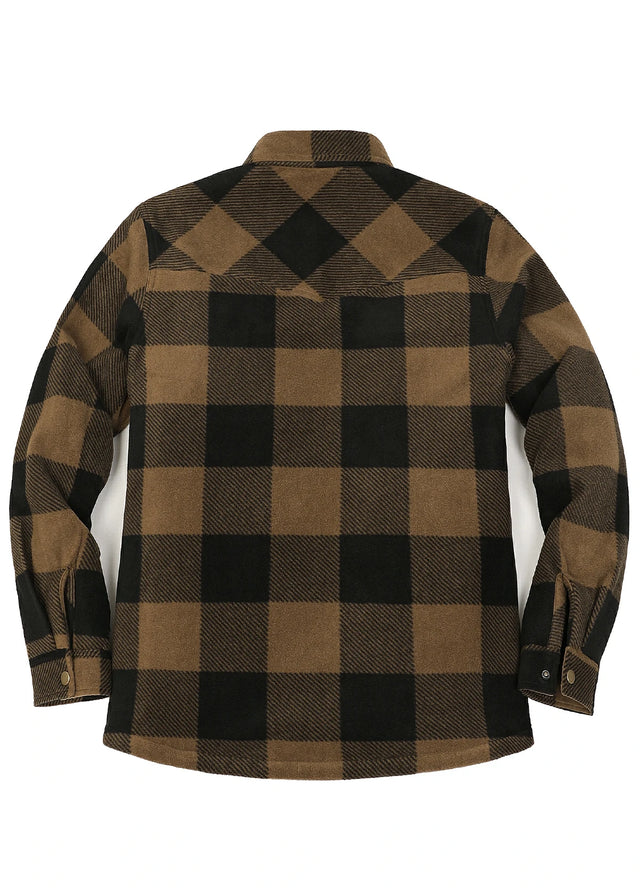 Women's Fleece Lined Snap Button Shirt Jacket