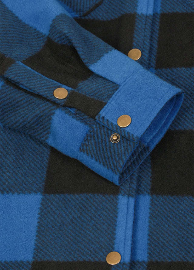 Women's Sherpa Lined Snap Button Shirt Jacket