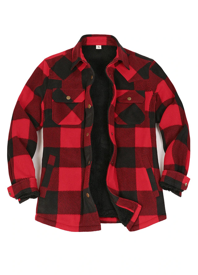 Women's Sherpa Lined Snap Button Shirt Jacket