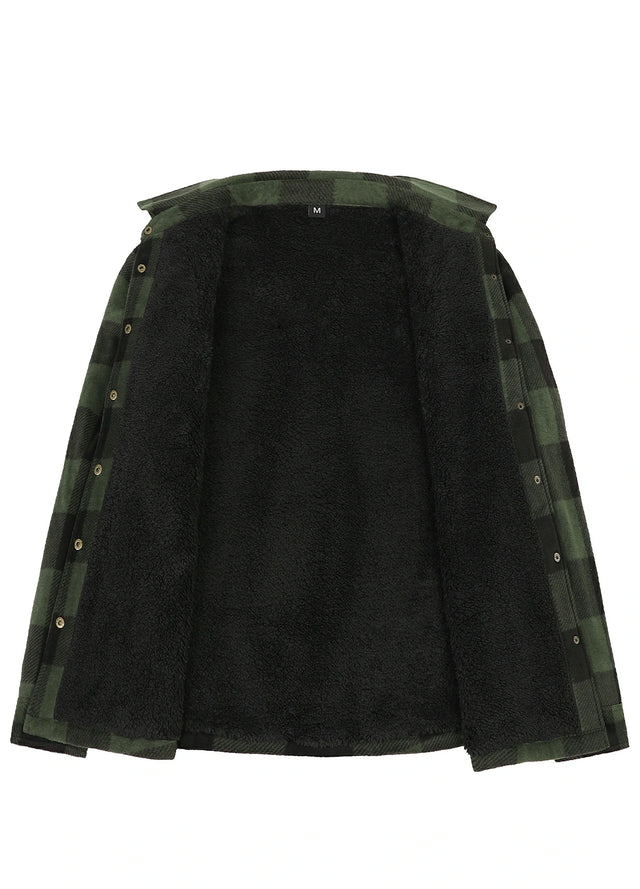 Women's Fleece Lined Snap Button Shirt Jacket