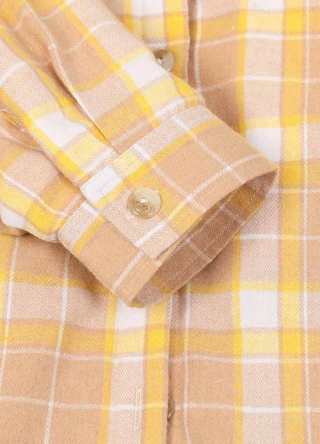 Women's Sherpa Lined Flannel Jacket with Hood, Button Up Plaid