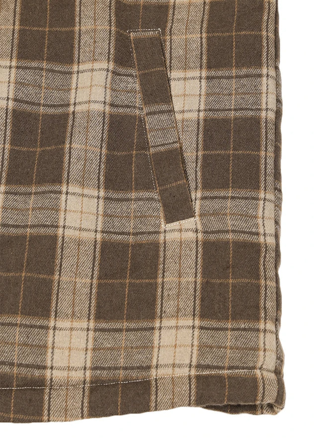 Men's Warm Sherpa Fleece Lined Full Zip Up Plaid Flannel Shirt Jacket