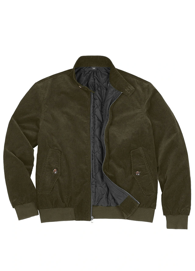 Men's Classic Harrington Quilted Lined Corduroy Jacket