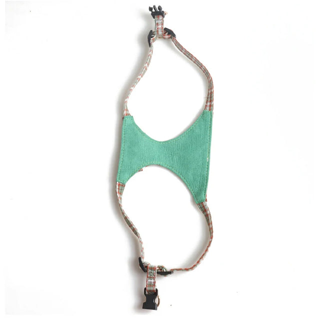 Dog‘s Bow-Knot Plaid Harness Leash Set