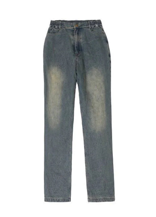 vintage blue straight leg jeans for women