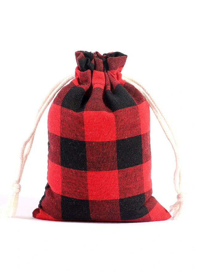 8 Pieces Plaid Cotton Candy Bag