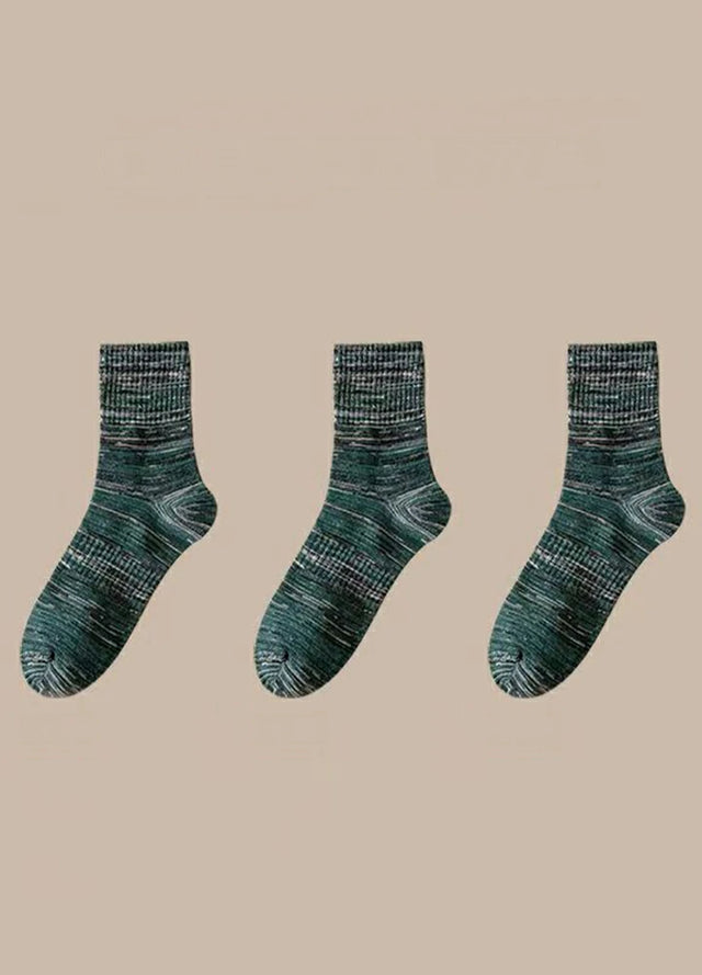 3 Pairs of Men's Vintage Crew Socks