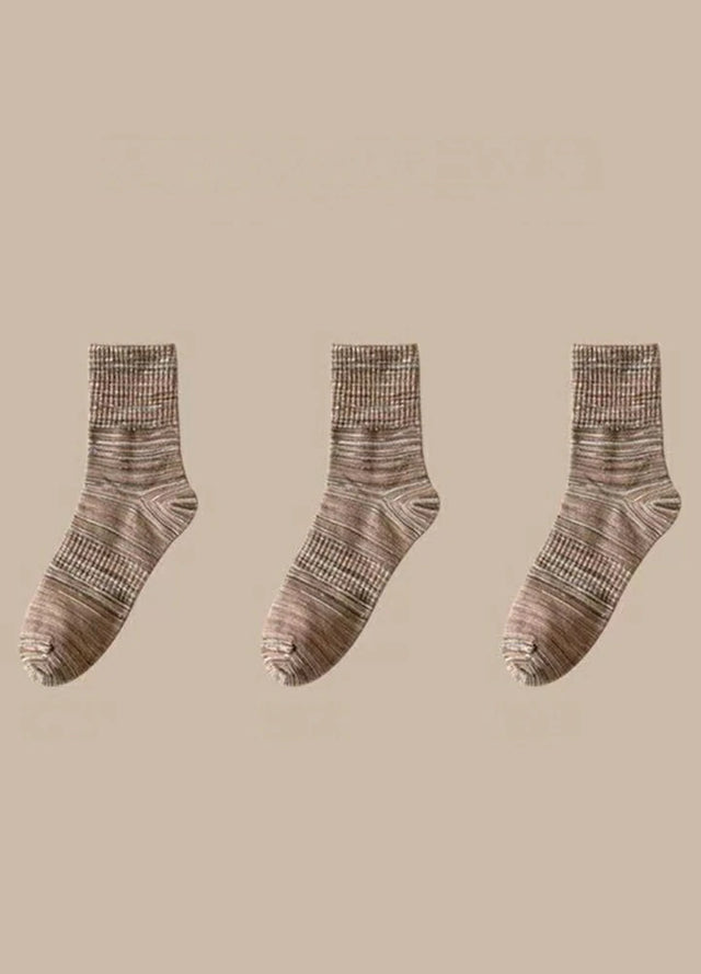 3 Pairs of Men's Vintage Crew Socks