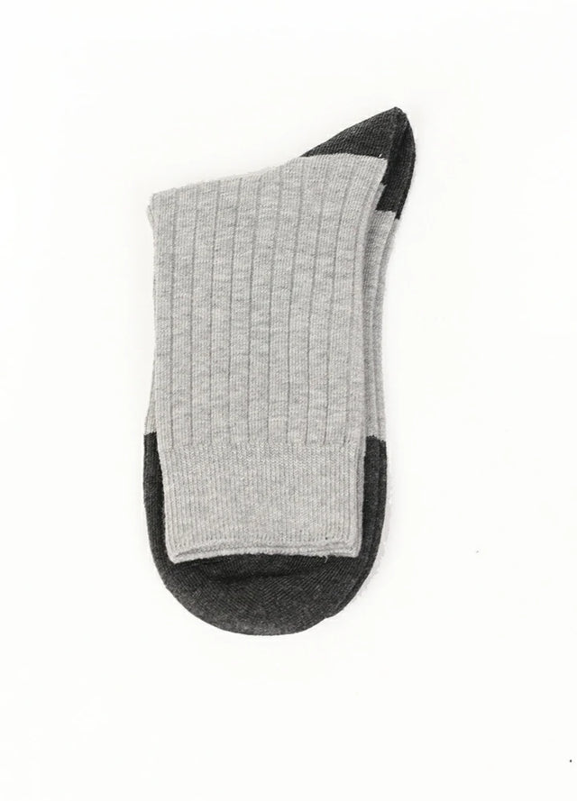 Men's Casual Double-Cylinder Ribbed Crew Socks