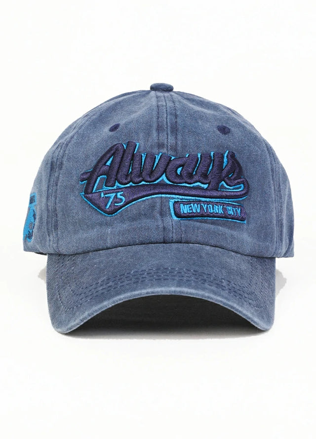 Vintage Washed Embroidered Baseball Cap