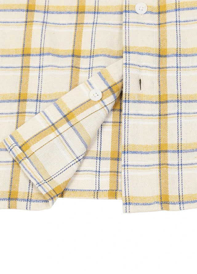Vintage Hooded Plaid Flannel Shirt - Streetwear Short Sleeve Hoodie