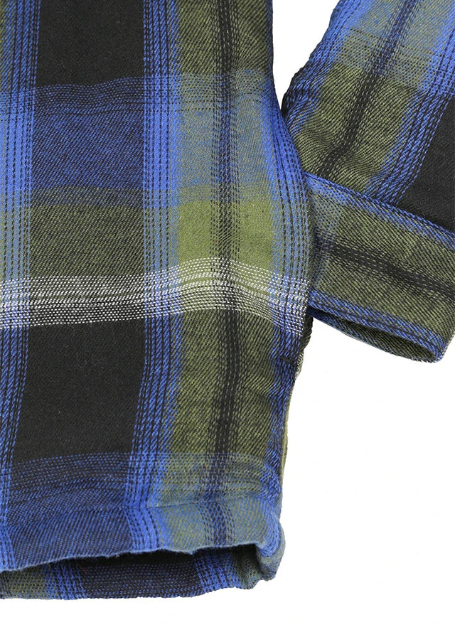 Men's Thicken Plaid Hooded Flannel Shirt Jacket with Quilted Lined