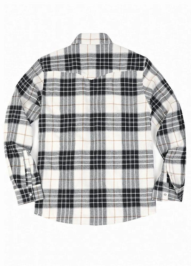 Men's Plaid Long Sleeve Western Shirt, Pearl Snap