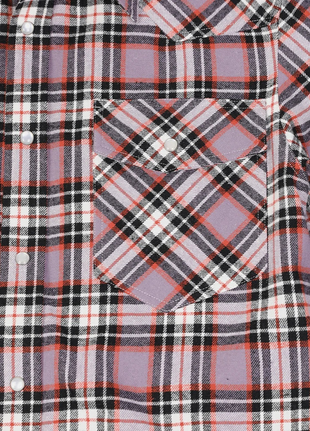 Men's Plaid Long Sleeve Western Shirt, Pearl Snap