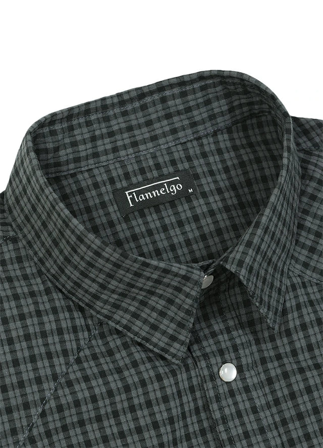 Men's Snap button Short-Sleeve Western shirt