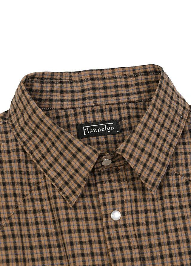 Men's Snap button Short-Sleeve Western shirt