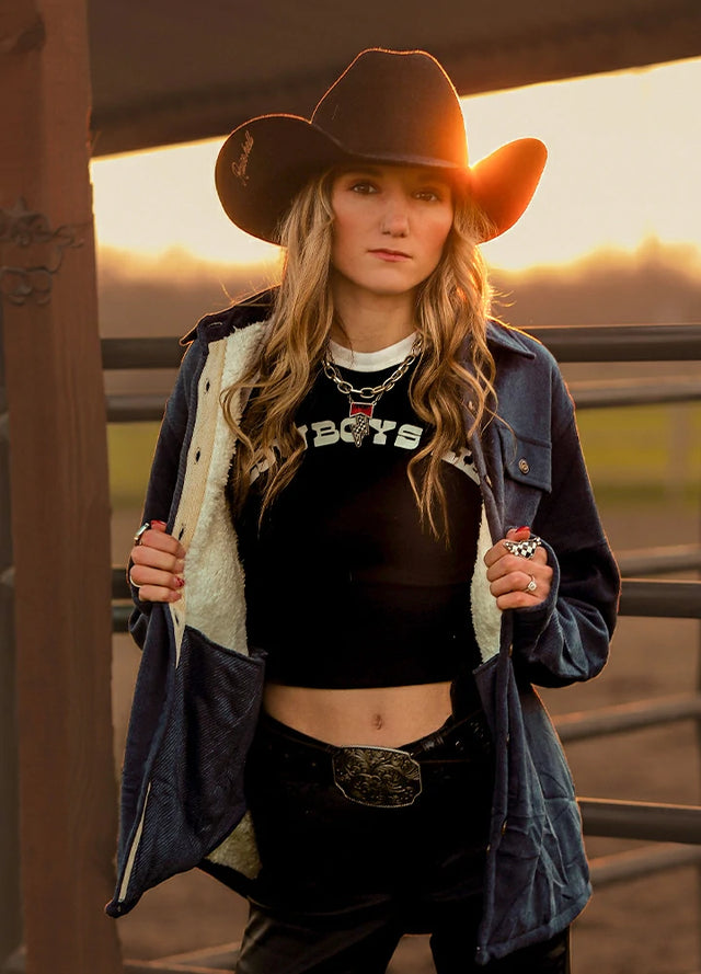 Women's Sherpa Lined Warm Shirt Jacket Button Up Winter Fleece Shirt