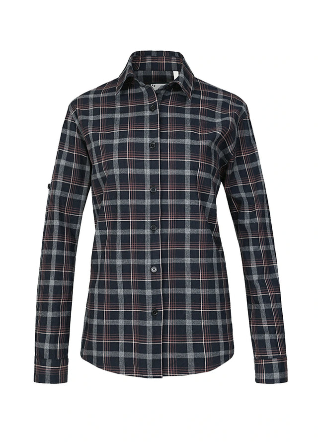 Women's Soft Flannel Shirt, Roll Up Sleeve