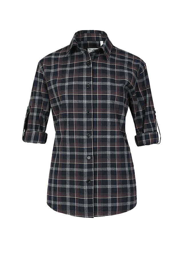 Women's Soft Flannel Shirt, Roll Up Sleeve