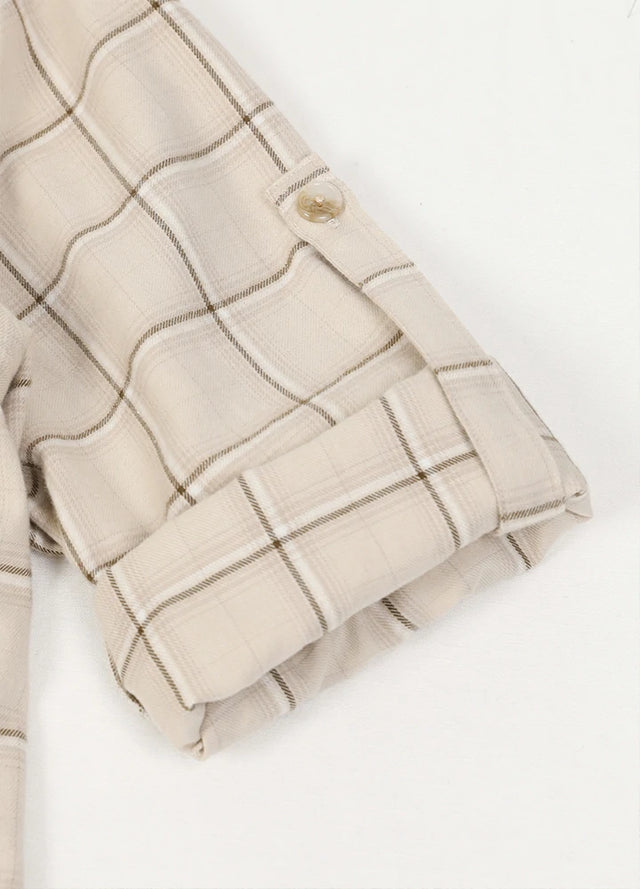 Women's Soft Flannel Shirt, Roll Up Sleeve