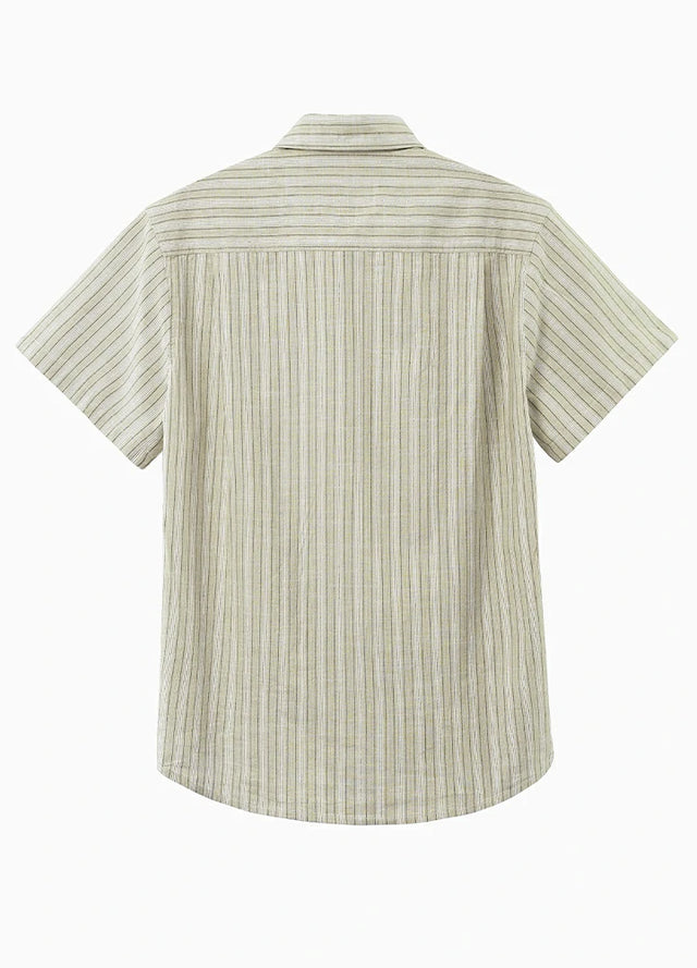 Men's Breathable Fine Stripe Short Sleeve Shirt