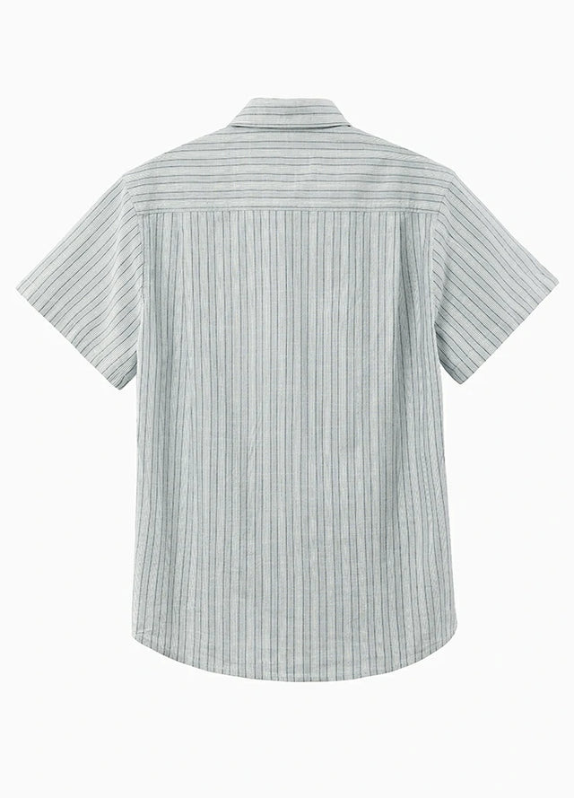 Men's Breathable Fine Stripe Short Sleeve Shirt