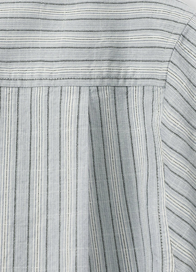 Men's Breathable Fine Stripe Short Sleeve Shirt