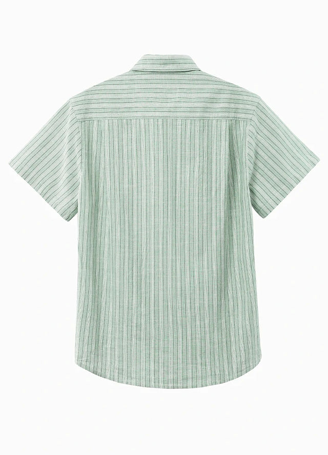Men's Breathable Fine Stripe Short Sleeve Shirt