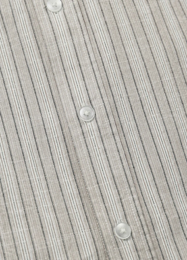 Men's Breathable Fine Stripe Short Sleeve Shirt