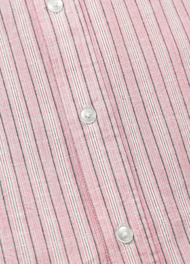 Men's Breathable Fine Stripe Short Sleeve Shirt