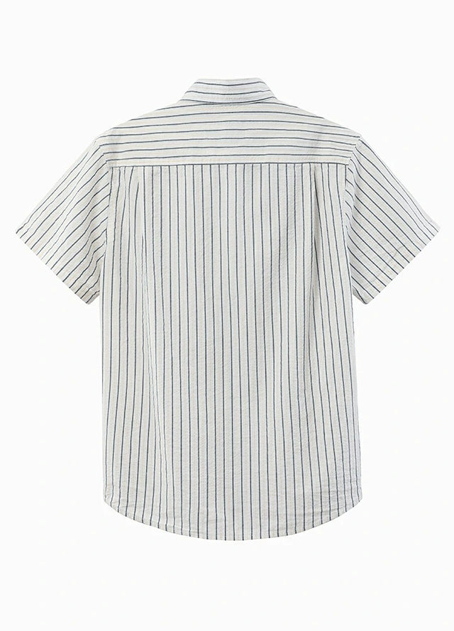Men's Stripe Seersucker Short Sleeve Shirt