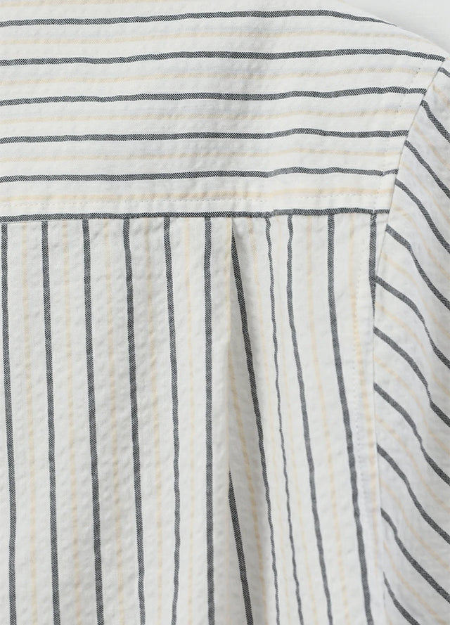 Men's Stripe Seersucker Short Sleeve Shirt