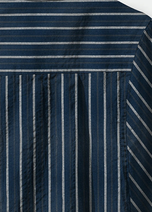 Men's Stripe Seersucker Short Sleeve Shirt