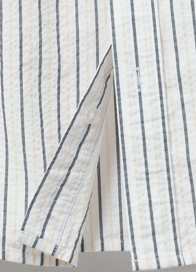 Men's Stripe Seersucker Short Sleeve Shirt