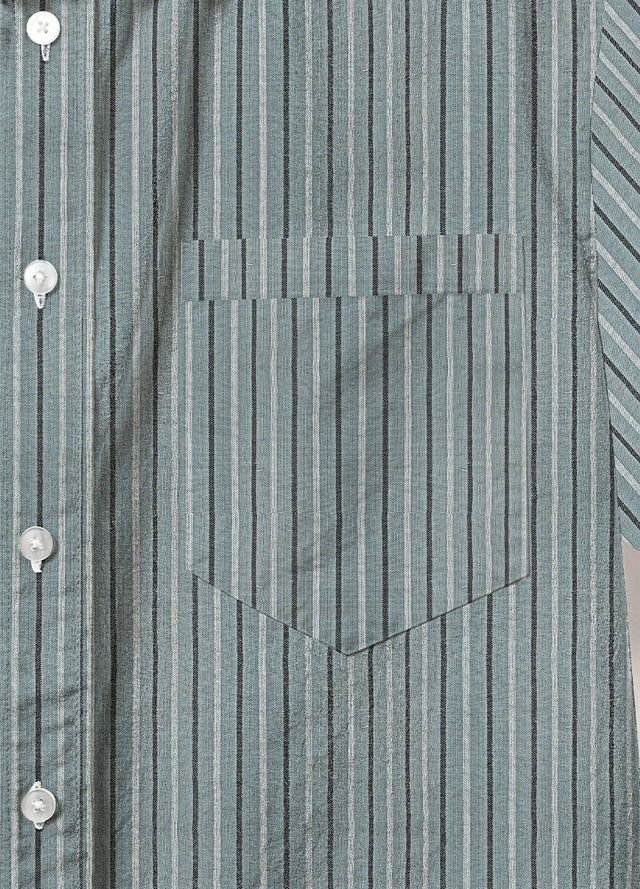 Men's Stripe Seersucker Short Sleeve Shirt