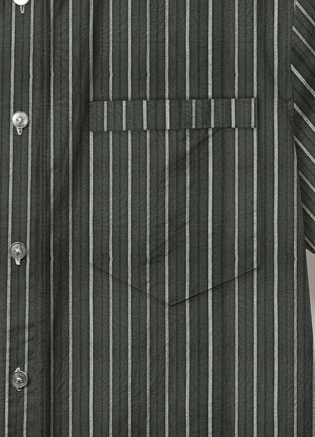 Men's Stripe Seersucker Short Sleeve Shirt