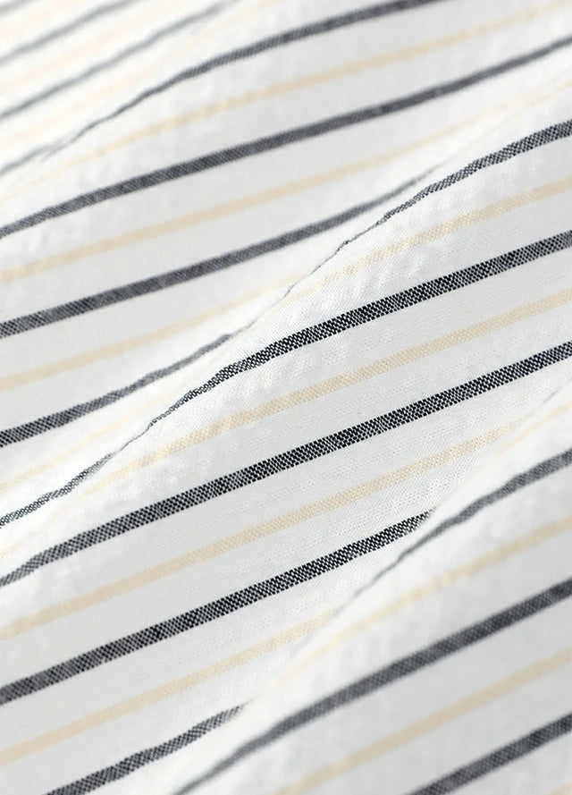 Men's Stripe Seersucker Short Sleeve Shirt
