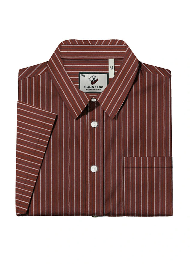 Men's Stripe Seersucker Short Sleeve Shirt