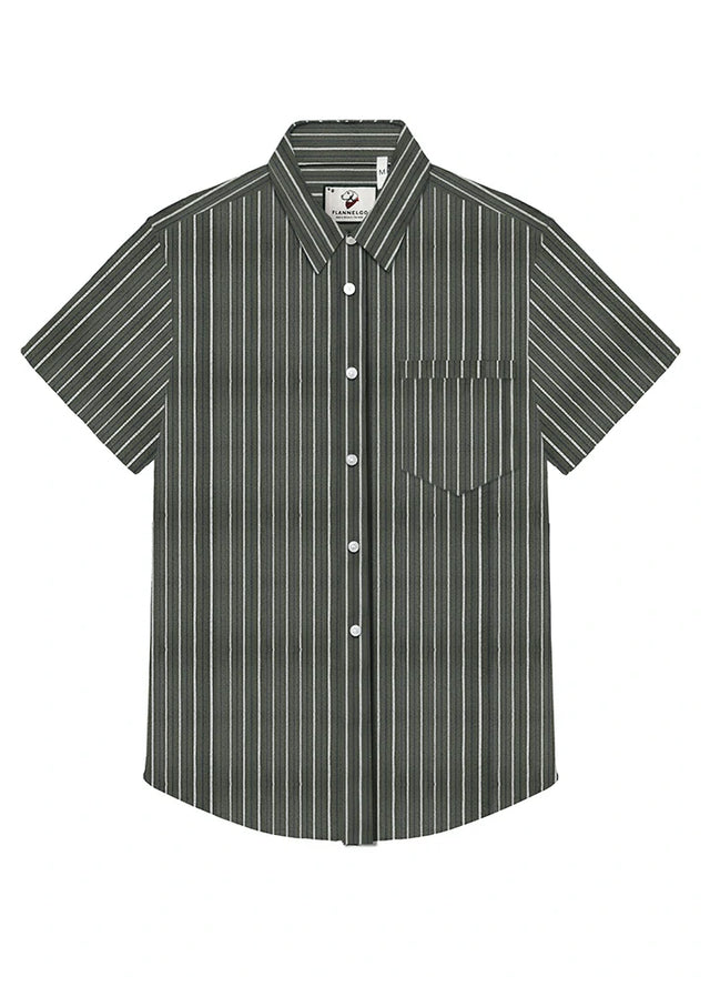Men's Stripe Seersucker Short Sleeve Shirt