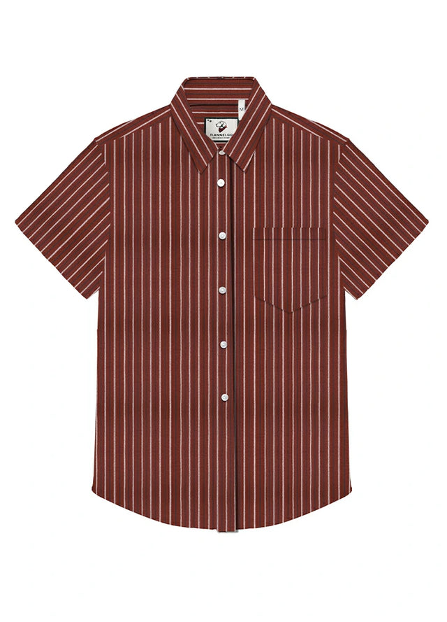 Men's Stripe Seersucker Short Sleeve Shirt