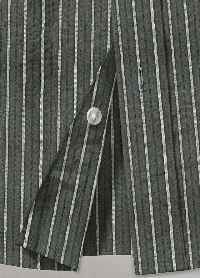 Men's Stripe Seersucker Short Sleeve Shirt