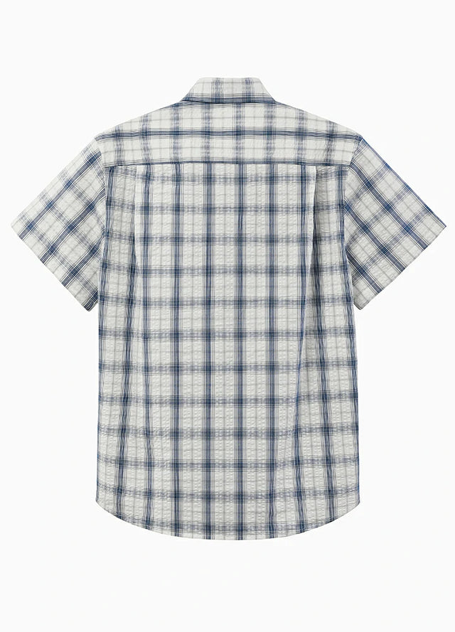 Men's Lightweight Air-Flow Seersucker Short Sleeve Shirt